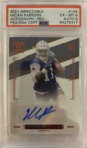 2021 Panini Impeccable - Rookie Autographs Micah Parsons #145 /99 (AU, RC) - Picture 1 of 2