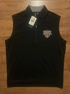 Adidas Iona Gaels Apple Bank Golf Weste Neu mit Etikett schwarz Large 1/4 Reißverschluss - Bild 1 von 6
