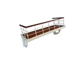 Nautical Steamship Themed Deck & Railing Wall Shelf Nice Detail - Picture 1 of 19