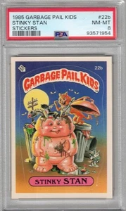 1985 GARBAGE PAIL KIDS STICKERS #22b STINKY STAN SERIES 1 GPK PSA 8 - Picture 1 of 2