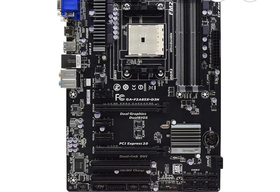 Gigabyte Technology GA-F2A85X-D3H Socket FM2, AMD Motherboard - Image 1 of 3