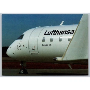Lufthansa Canadair Jet Flugzeug Airline Luftfahrt Ausgabe Postkarte - Bild 1 von 2