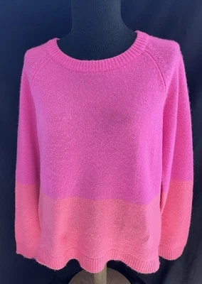 Suéter Lilly Pulitzer "Kinnik" Plumeira Rosa Bloques de Color Cachemira - Talla L ¡NUEVO CON ETIQUETAS! Foto 1 de 3