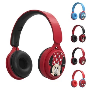 Spider-man Foldable Bluetooth Headsets Mickey Mouse Headphones Earphones Kids - Picture 1 of 14