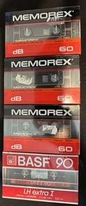 Memorex DB Serie 60 Leer Audio Kassetten Set SEALED (x3) +1 - Vintage 1985 - Bild 1 von 1