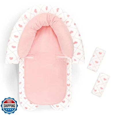 Inserto de Asiento de Coche Infantil, HNHUAMING Asiento de Coche Bebé Soporte de Cabeza y Cuerpo con 2  Foto 1 de 4