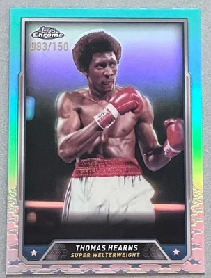 2024 Topps Chrome Thomas “The Hitman Hearns” Aqua Refractor /150 - Image 1 of 2