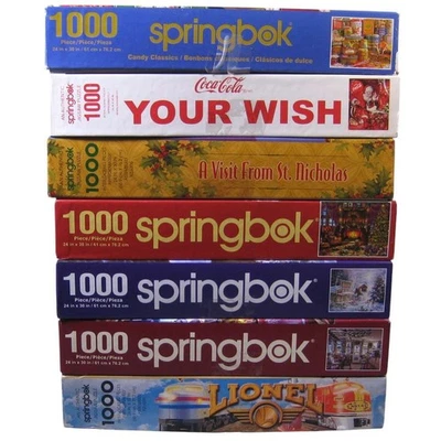 Springbok 1000 Piezas Rompecabezas Lote de 7 Algunos Navidad Foto 1 de 4