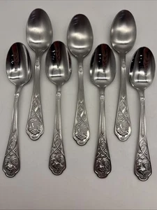 7 Oval Teaspoon/Dessert Spoon - Rooster Chicken by Cambridge Stainless READ - Picture 1 of 14