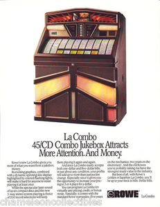 La Combo Jukebox Flyer Model R-92 Rowe Original NOS Phonograph Artwork 1988 - Bild 1 von 2