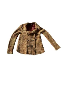 Free People zweireihig gefüttert braun/rost gestreift Small neu mit Etikett UVP 169 $ - Bild 1 von 10