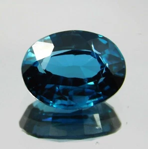 Certified 6.35 Ct Natural Brazilian Indicolite Tourmaline Oval Cut Gemstone - Picture 1 of 8