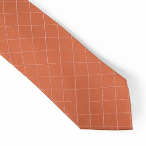 Michael Kors Parkwood Grid Herrenkrawatte Krawatte klassisch 3" Seidenmischung orange $ 69,5 - Bild 1 von 5
