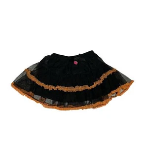 Hello Kitty By Sario Black Orange Halloween Tulle Tutu Skirt Size 4T - Picture 1 of 6