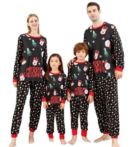 Family Christmas PJs Matching Sets Cute Holiday Pajamas Printed Top and Pants... - Picture 1 of 7