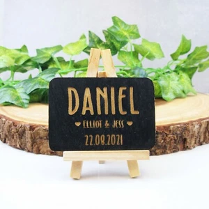 Personalised Wooden Wedding Place Name Place Setting Table Names Engraved Favour - Picture 1 of 10