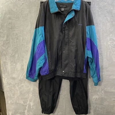 Vintage 90s Tracksuit Womens XL 2PC Jogging 38x32 Pierre Cardin Windbreaker - Image 1 of 4