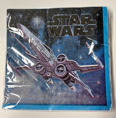 Star Wars Party Napkins 16 Pack 6.5" x 6.5" NEW Unopened - Image 1 of 2