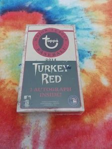 2014 Topps Turkey Red Baseball Box Factory Sealed Box - 1 Auto Per Box New - Picture 1 of 4
