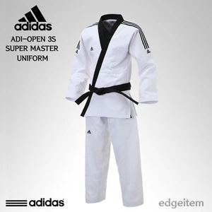 Adidas ADI-OPEN 3S SUPER MASTER Uniform (3-Stripe) Taekwondo Hapkido Open Dobok - Picture 1 of 6