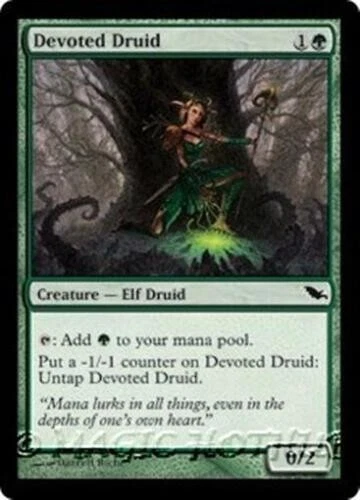 DEVOTED DRUID Shadowmoor MTG Green Creature — Elf Druid Com - Image 1 of 1