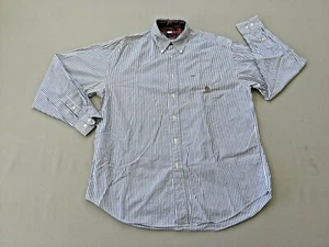 Camisa de Colección Tommy Hilfiger Talla MEDIANA Rayas Abotonada Logo Escudo de León Usada en Excelente Condición - Imagen 1 de 7