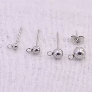 Pendientes rellenos de 100 piezas con dijes oreja en blanco - Imagen 1 de 12