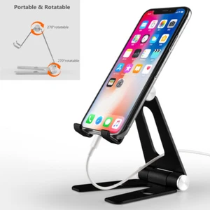 Aluminium Tablet Desk Holder Adjustable Stand Mount For iPhone iPad Cell Phone - Picture 1 of 16