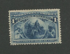 1893 United States Postage Stamp #230 Mint Never Hinged Creased Original Gum - Picture 1 of 2