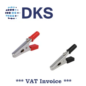 Krokodilklemme max 15 mm, 2er Set rot + schwarz 000139 - Bild 1 von 12