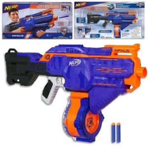 Nerf Elite Infinus Motorised Blaster with 30 Elite Darts and 30 Dart Drum Toy - Foto 1 di 11