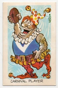 1973 Sunicrust Weg's Footy Funnies CARNIVAL PLAYER (Hey Mums Pink Back) - Bild 1 von 2