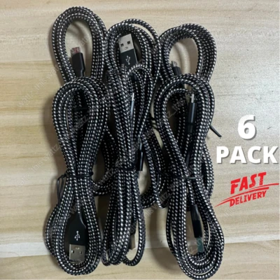 Lot of 6X 10FT Fast Charge Micro USB Cable Sync Cord Charger For Android Samsung - Image 1 of 4