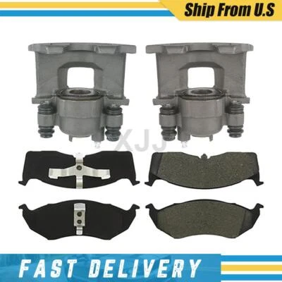 Front Left Front Right Brake Calipers & Ceramic Pads For 1995-1999 Dodge Neon - Image 1 of 4