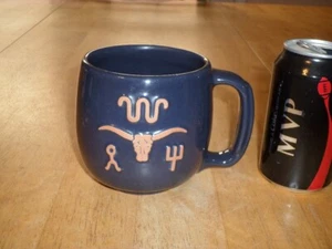 OLD WEST COWBOY LONGHORN [3-D] BRAND, [HANDMADE], CERAMIC COFFEE CUP / MUG, USA - Picture 1 of 10