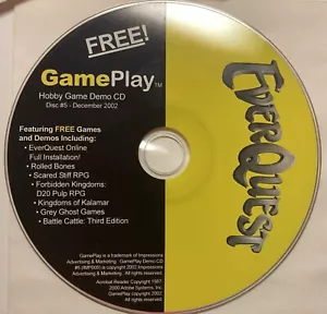 Game Play #5 Dec 2002 Demo Promotional CD-Rom Scared Stiff RPG Forbidden Kingdom - Picture 1 of 2