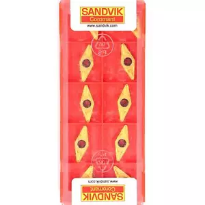 10 SANDVIK VBMT 110308-MF - Grade 1025 CNC Lathe Coated Carbide Turning Inserts - Picture 1 of 10