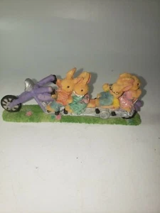 Resin Motorcycle Sports Bike Bunny Easter Rabbits - Picture 1 of 2