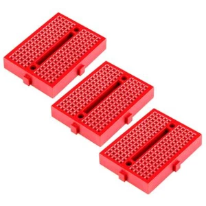 SYB-170 Red Mini Solderless Prototype Breadboard with 170 Tie Points - Pack of 3 - Photo 1/3