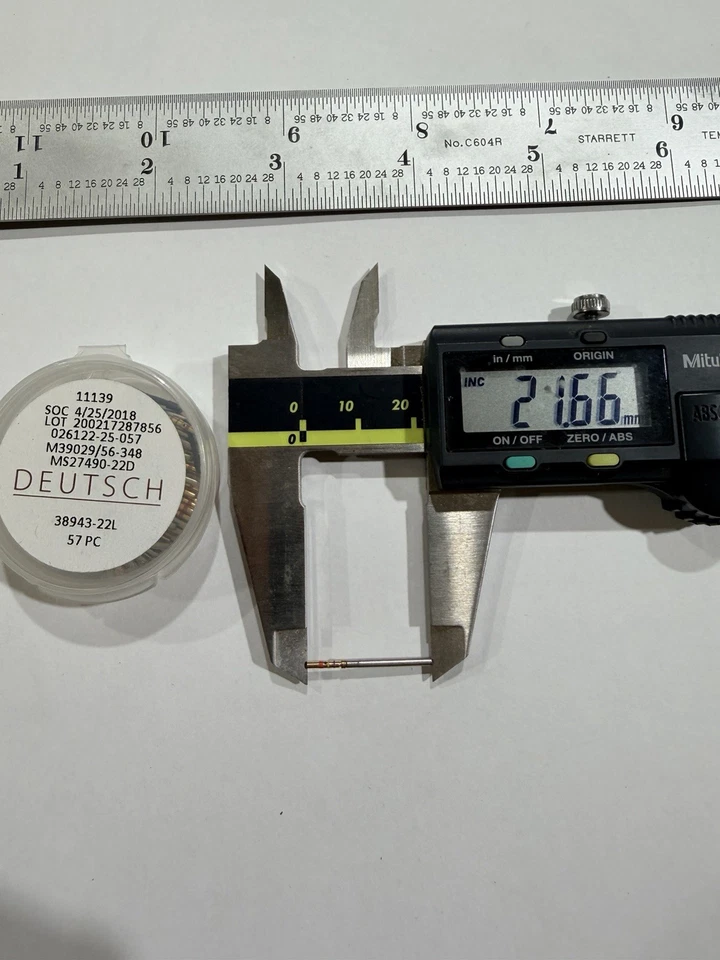 Deutsch M39029/56-348 Circular Socket Contact 22-28 AWG Crimp -Qty Of 57 — 第 1/4 张图片