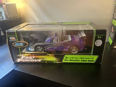 Rápido y Furioso 2001 Mitsubishi Eclipse Spyder Joyride Diecast 1:18 DMG Foto 1 de 4
