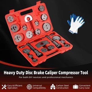 8Milelake 24pcs Heavy Duty Car Disc Brake Caliper Compressor Wind Back Tools Kit - Picture 1 of 17