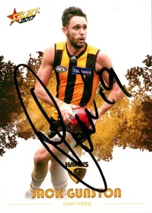 Tarjeta firmada 2017 Hawthorn Hawks AFL Select Footy Stars - Jack Gunston - Imagen 1 de 3