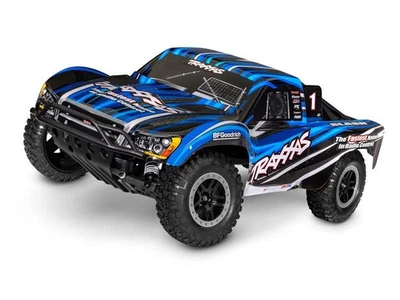 Traxxas Slash 2WD Brushed HD RTR 1:10 Short Course Race Truck blu con batteri... - Immagine 1 di 4