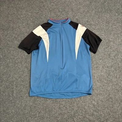 Pearl Izumi Cycling Jersey Mens 2XL Blue 3/4 Zip Short Sleeve Pullover Biking - Image 1 of 4