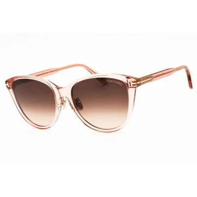 Gafas de sol para mujer Tom Ford rosa brillante acetato ojo de gato borde completo FT1055-K 72F Foto 1 de 2