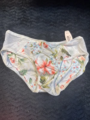 NUEVO CON ETIQUETAS VINTAGE VICTORIAS SECRET NAILON SATINADO INCREÍBLE FABULOSO ENCAJE FLORAL HAWAIANO Foto 1 de 4