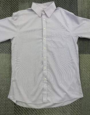 Roundtree & Yorke Gold Label Purple Slim Fit Size- 16.1/2-35 Stretch Shirt - Image 1 of 4