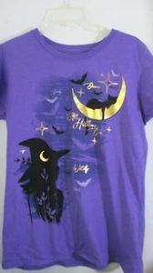 WAY to CELEBRATE~Purple ALL HALLOWS EVE Halloween SHIRT~Women's Large - Picture 1 of 4