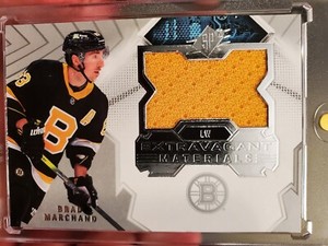 2021-22 SPx Brad Marchand JUMBO JERSEY🔥Extravagant Materials SP🔥Bruins🔥BEAUTY